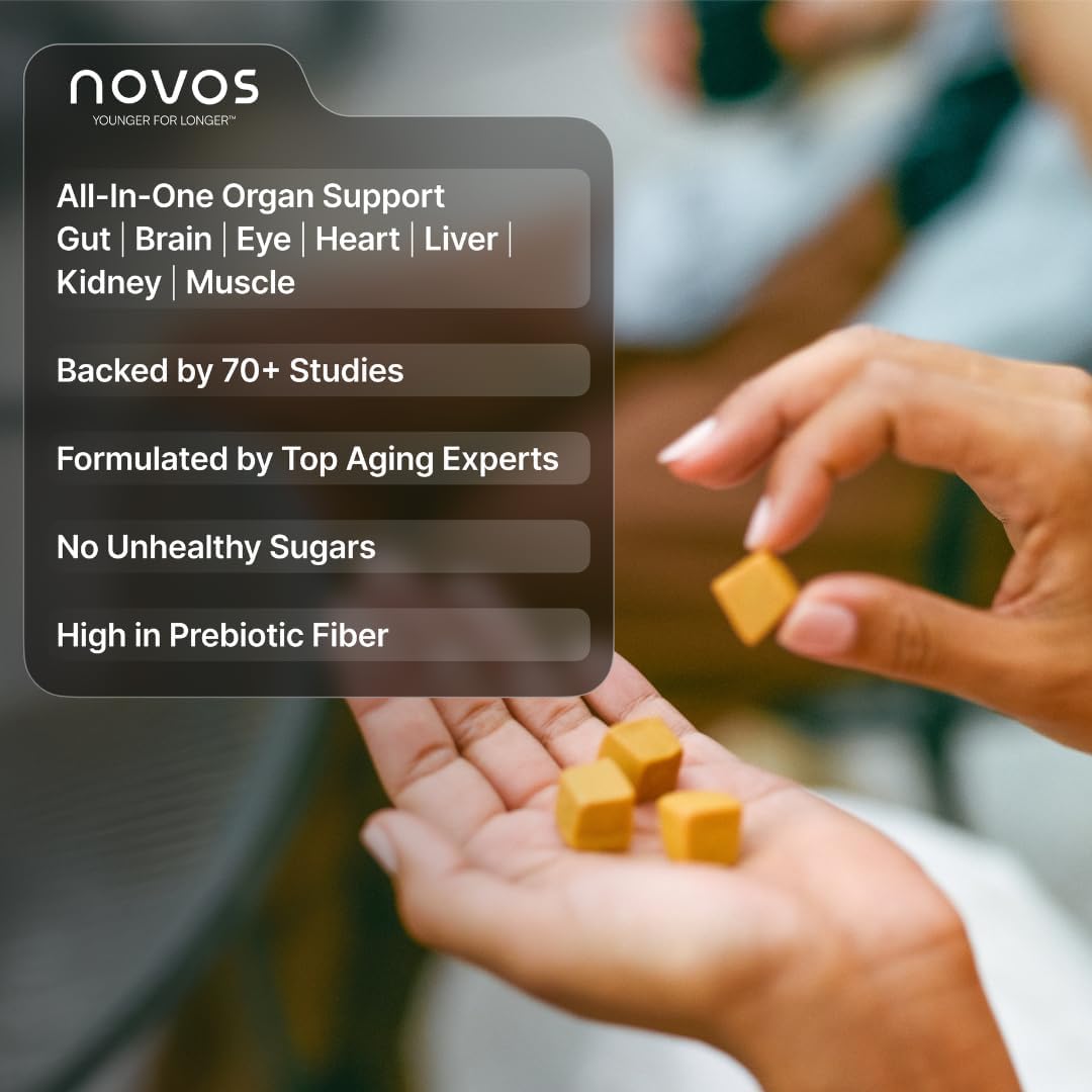 Novos Boost + Vital Cellular Vitality Stack – NMN Capsules & Nutritional Chews for Cellular Energy, Brain, Heart & Gut Support - Longevity Supplement Duo