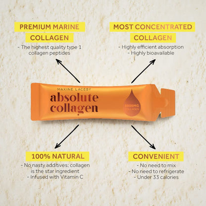 Absolute Collagen Marine Liquid Collagen Supplement for Women - 8000mg Collagen in Each Sachet