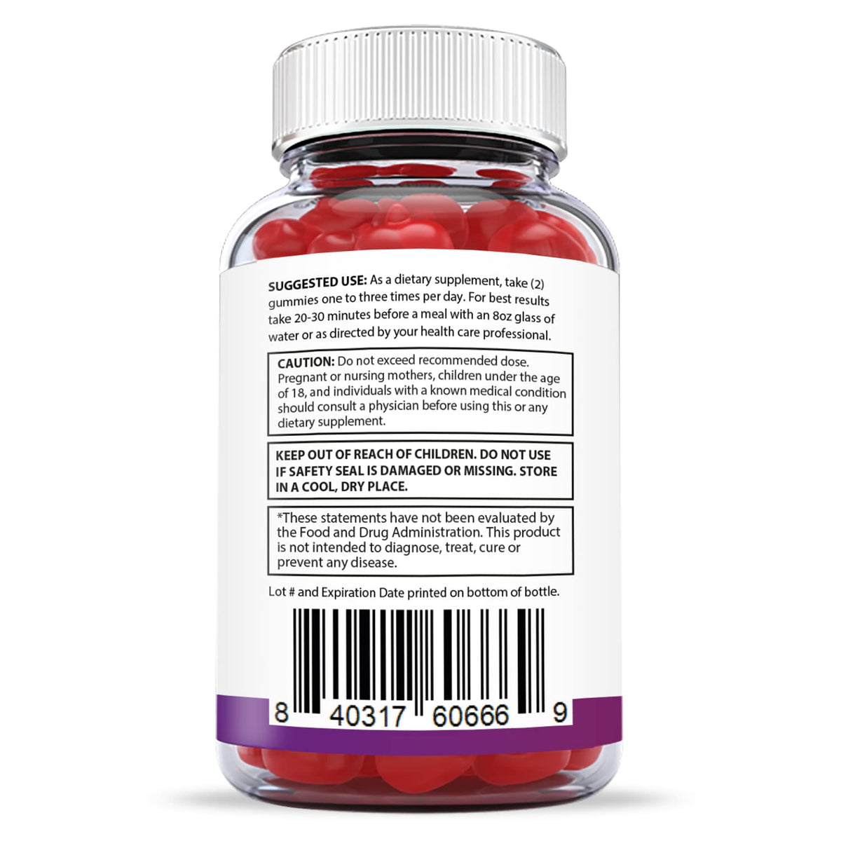Justified Laboratories (5 Pack) Ketofitastic Keto Gummies 1000MG ACV with Pomegranate
