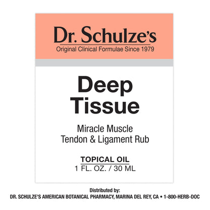 Dr. Schulze's Deep Tissue Oil - Powerful Herbal Support for Muscles, Tendons and Joints