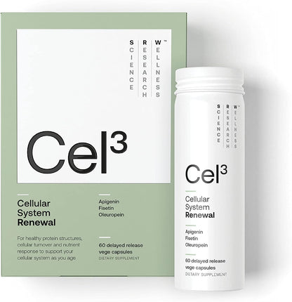 SRW Laboratories Cel³ Renewal - Supports Youthful Cell Function and Renewal, Eliminates Cellular Waste and Supports Healthy Aging - 60 Capsules