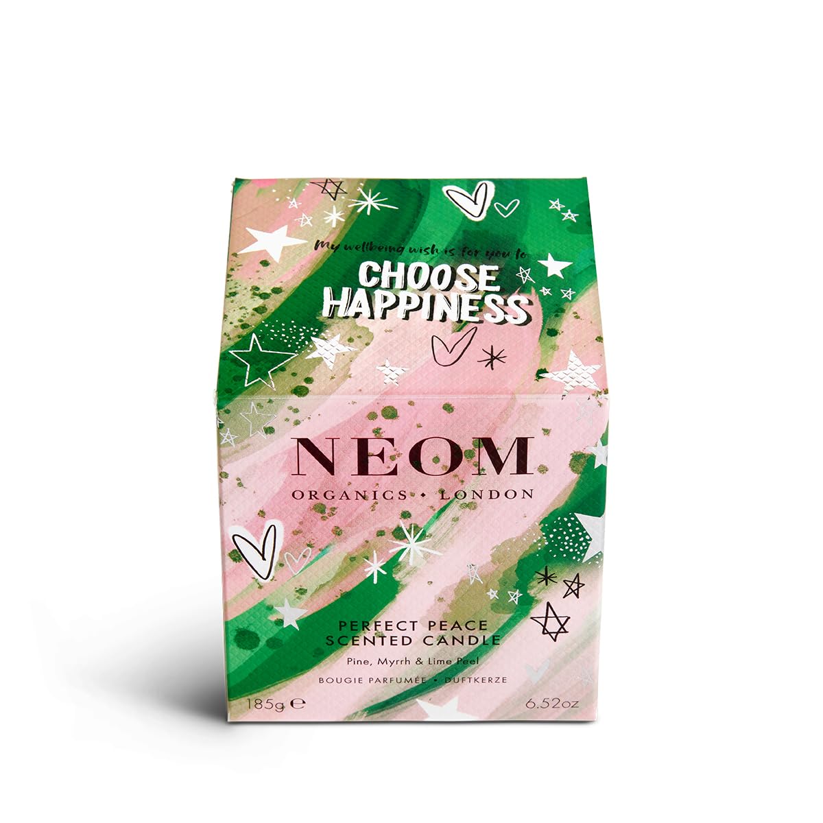 NEOM- Perfect Peace Luxury Scented Candle - Pine, Myrrh & Lime Peel - Christmas Gift… (1 Wick)
