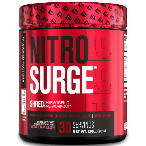 Jacked Factory NITROSURGE Shred Pre Workout Supplement - Energy Booster, Instant 