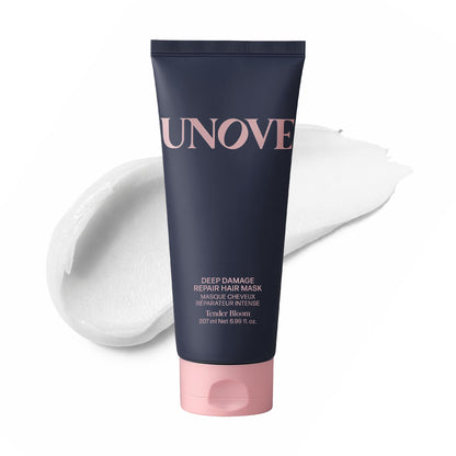 UNOVE Deep Damage Repair Hair Mask - Protein Hair Treatment & Hair Mask for Damaged Hair - Deep Conditioning & Keratin Hair Mask for Dry, Frizzy Hair - Korean Hair Care - Tender Bloom, 7 fl oz