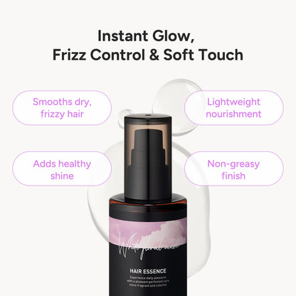 BANANAL 2-in-1 Hair Serum & Perfume Oil - Korean Hair Care, Moroccan Argan Oil & 12 Amino Acids for Dry Damaged Hair, Anti-Frizz Glass Hair Shine, Paraben-Free, White Floral Musk, 3.38 fl oz