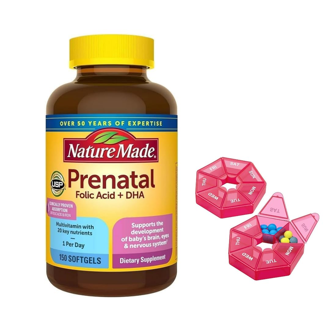 Nature Made Prenatal + DHA, 200mg Softgels (150 ct.) Vitamin and Mineral Supplement