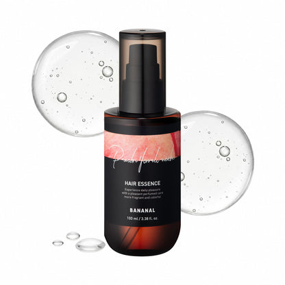 BANANAL 2-in-1 Hair Serum & Perfume Oil - Korean Hair Care, Moroccan Argan Oil & 12 Amino Acids for Dry Damaged Hair, Anti-Frizz Glass Hair Shine, Paraben-Free, Peach Floral Musk, 3.38 fl oz