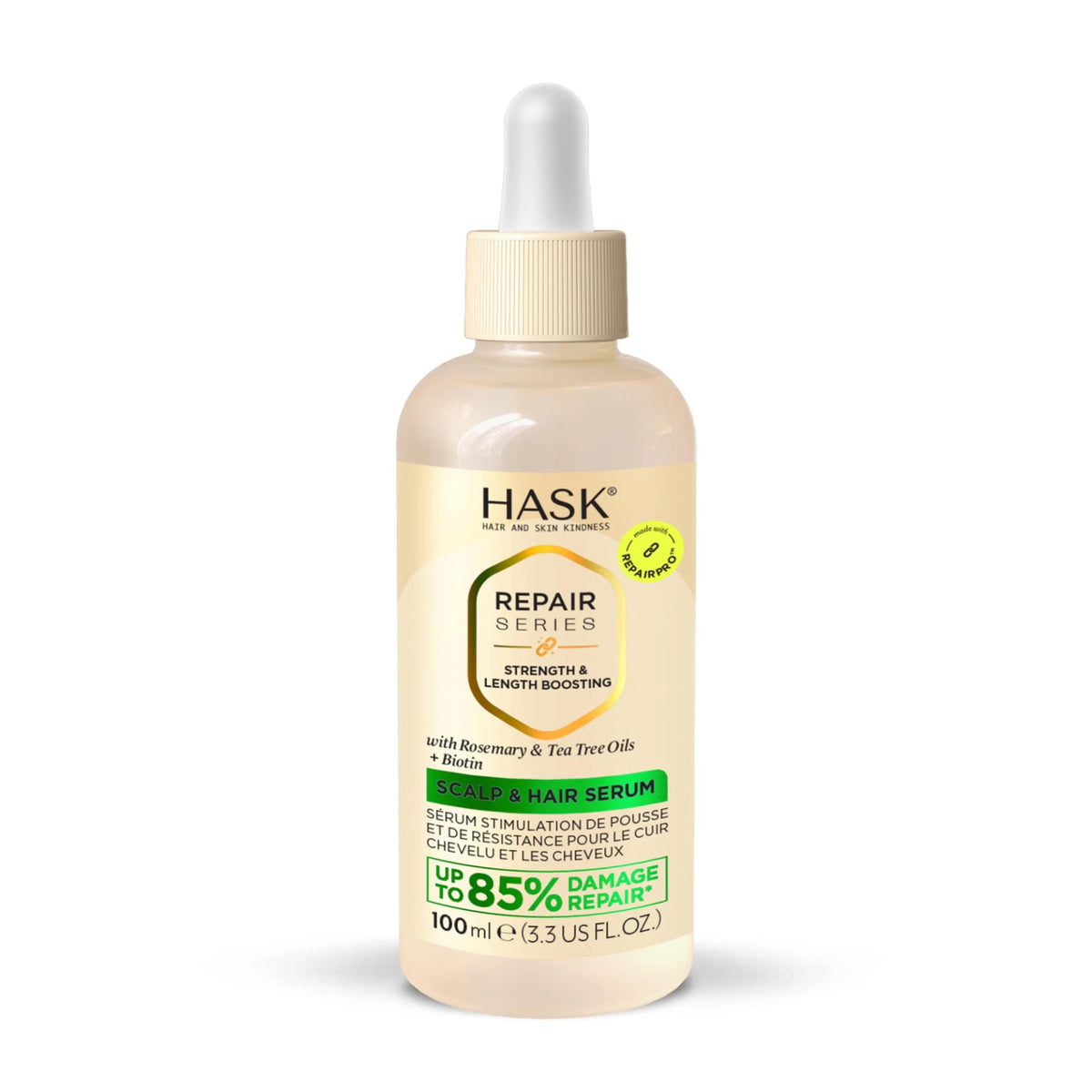 HASK Repair Series Strength & Length Scalp & Hair Serum - Repairs Damage, Thicker Look, Length Retention - Cruelty Free, Color Safe