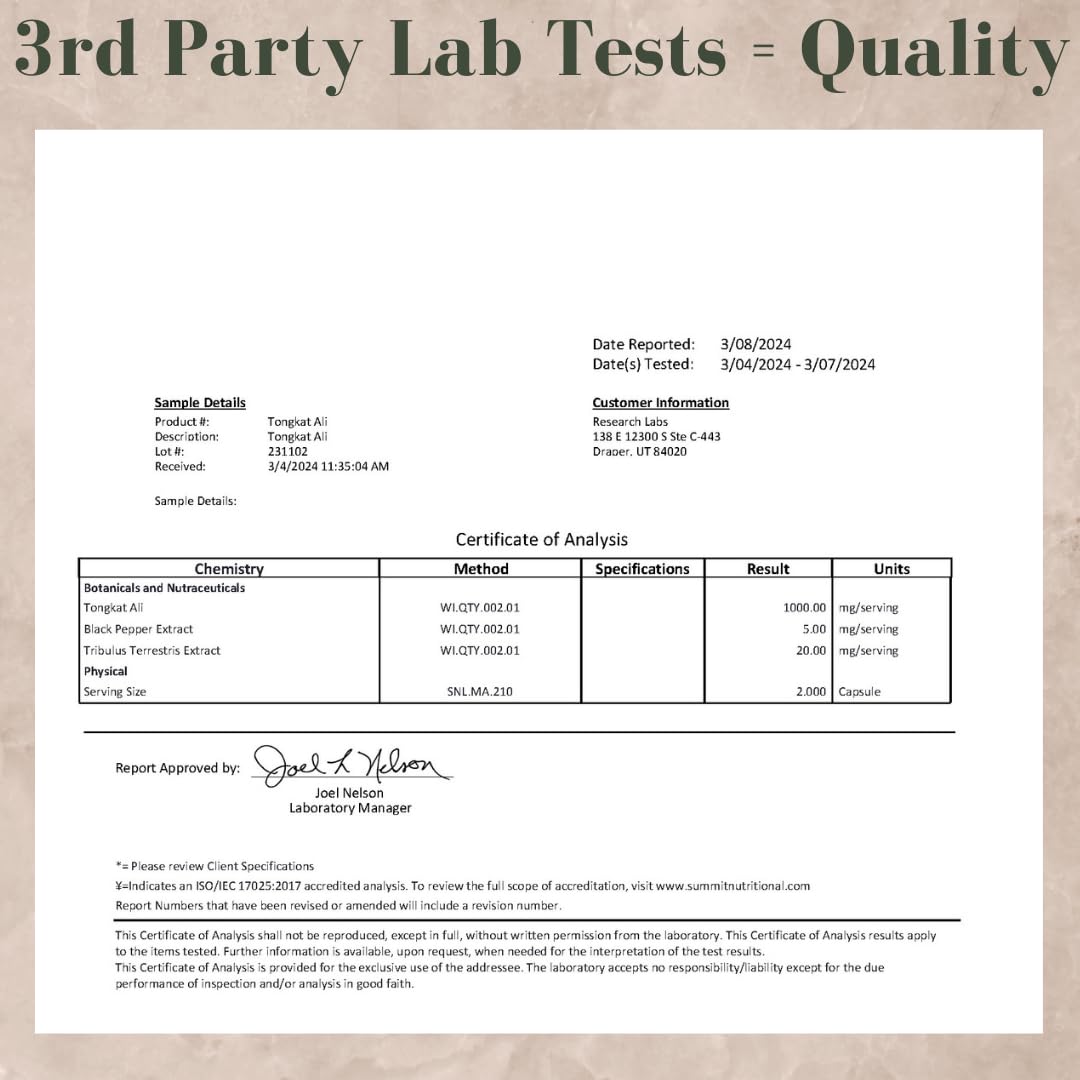 Research Labs Longjack Tongkat Ali Extract Capsules - Highly Concentrated Potent Extract - Strength, Drive, Performance & Muscle Mass