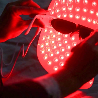 Lyte Wireless LED Light Therapy Mask Red Blue Amber 3 Color Light Weight - Includes Power