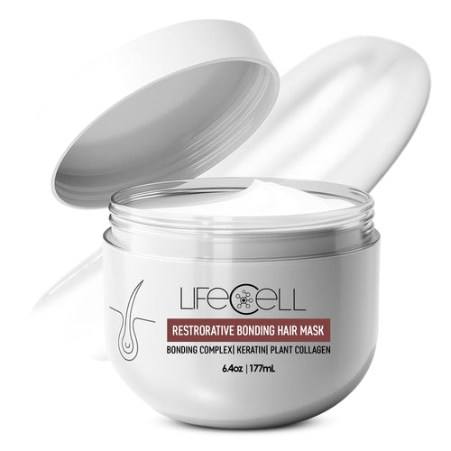 LifeCell Repairing Hair Mask - Restorative Bonding Treatment with Bioactive Peptides, Keratin, Plant Collagen, Shea Butter & Coconut Oil - Deep Nourishment & Strength for All Hair Types