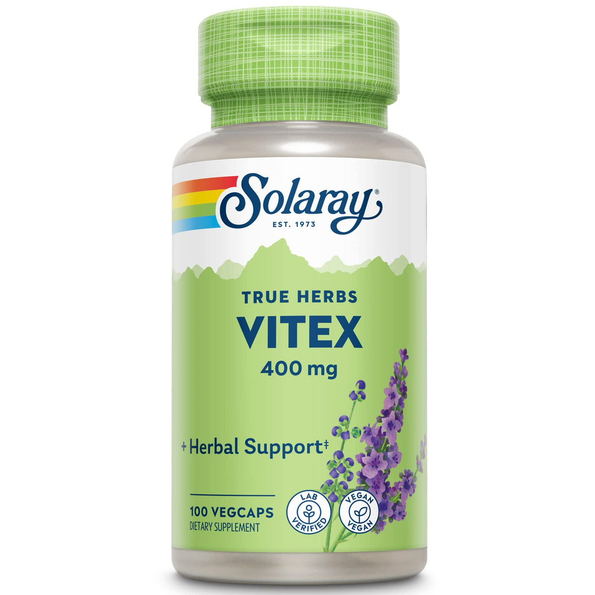 SOLARAY Vitex Whole Berry - 400 MG (100 Vegetarian Capsules)