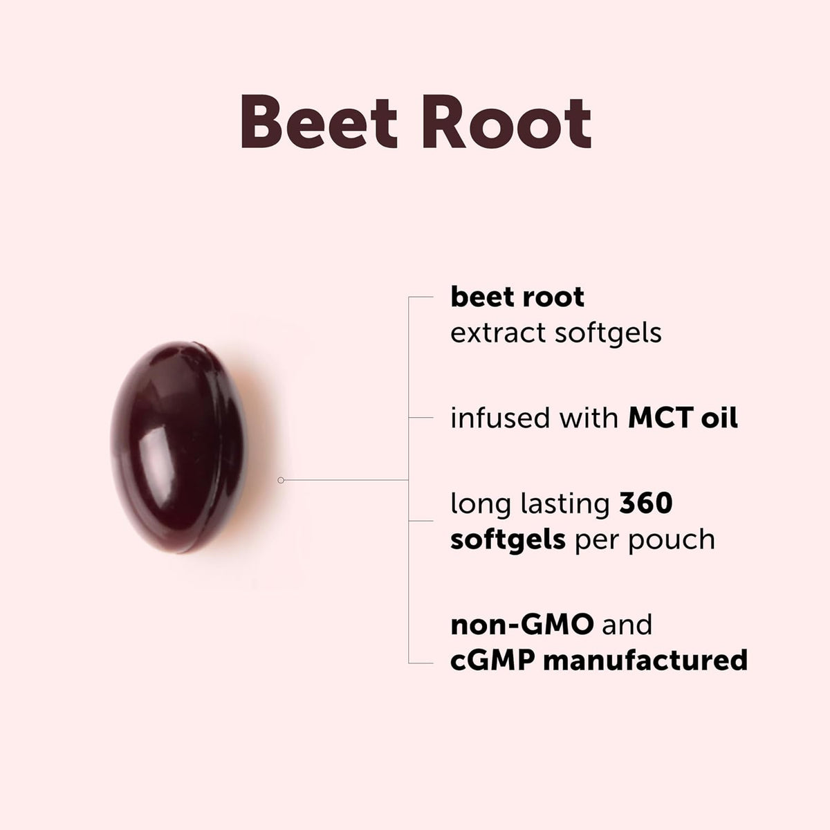 Micro Ingredients Beet Root Extract, 360 Softgels with MCT Oil - Natural Beet Root Source - Beetroot Supplements - Non-GMO