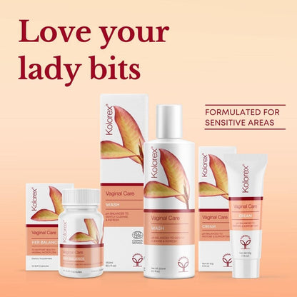 Kolorex Vaginal CareCream, Natural Herbs soothes Intimate Areas, Replenish Sensitive Skin.