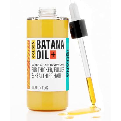 Golden Batana Oil - Dr Sebi Organic Hair Growth Oil from Honduras for Fuller, Thicker & Healthier Hair - 4 oz