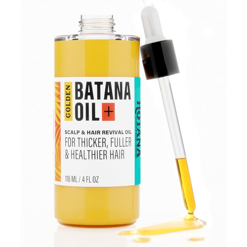 Golden Batana Oil - Dr Sebi Organic Hair Growth Oil from Honduras for Fuller, Thicker & Healthier Hair - 4 oz