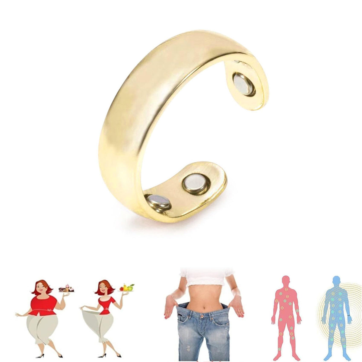 HVZZ Calmi Ring, Olux Rings for Women, Calmi Magnetic Ring for Lymphatic Drainage Arthritis Pain Relief