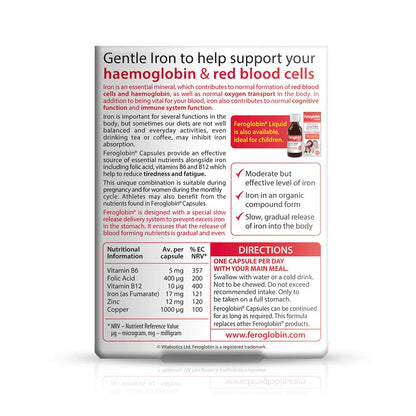 Feroglobin Iron Capsule Helps to reduce tiredness and fatigue