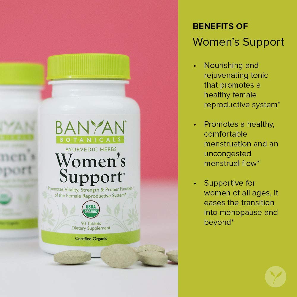 Banyan Botanicals Women’s Support - Organic Herbal Tablets - Promotes a Healthy Female Reproductive