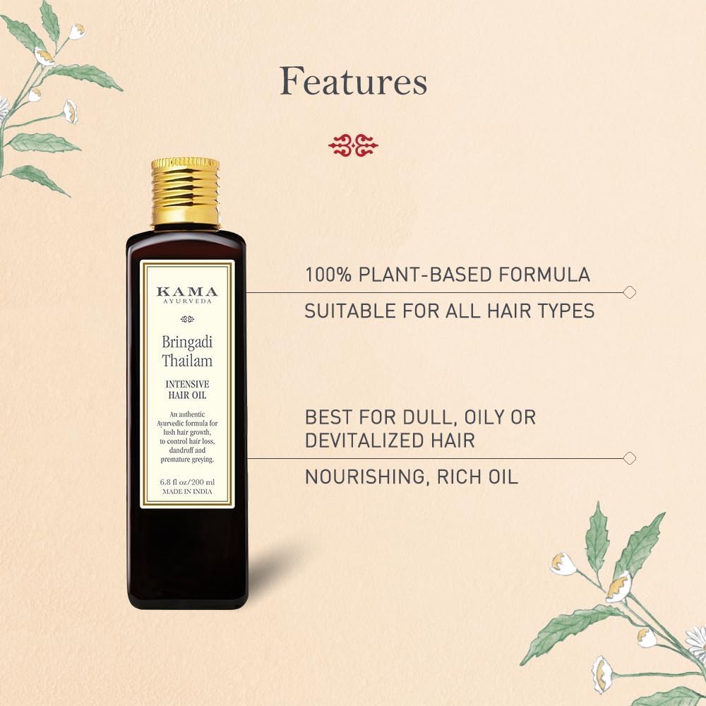Kama Ayurveda Bringaras Tailam Oil, 200ML