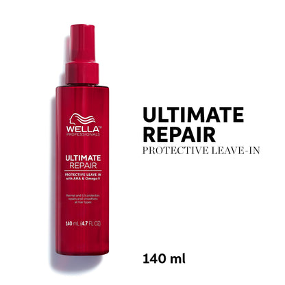 Wella Professionals ULTIMATE REPAIR Protective Leave-In Treatment for Damaged Hair - Thermal, UV Protection - Repairs & Smoothens - For All Hair Types - 4.7 Fl Oz