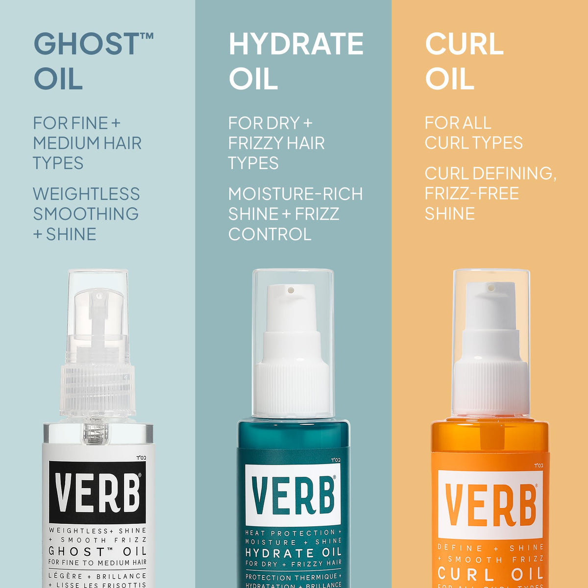 VERB Ghost Oil, 2 fl oz- Weightless Hair Oil for Fine to Medium Hair - Smooths Frizz, Adds Shine - No Parabens, Gluten or Harmful Sulfates