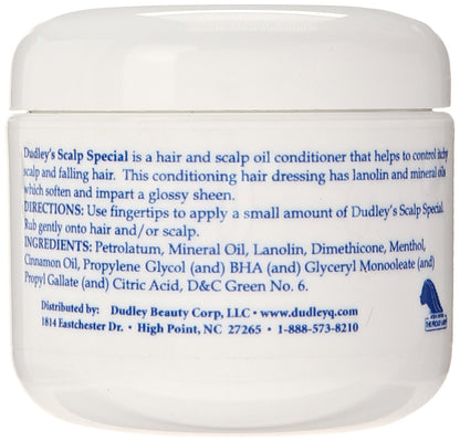 Dudley's Scalp Special Hair and Scalp Oil for Unisex, 4 Ounce