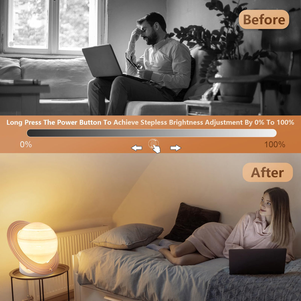Doraubia Light Therapy Lamp,10000 Lux Sun Lamp with 3 Color Temperatures