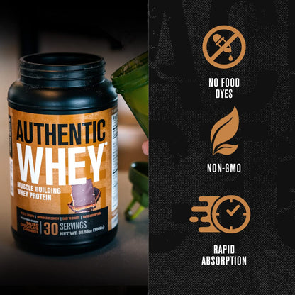 Jacked Factory Authentic Whey Muscle Building Whey Protein Powder - Low Carb