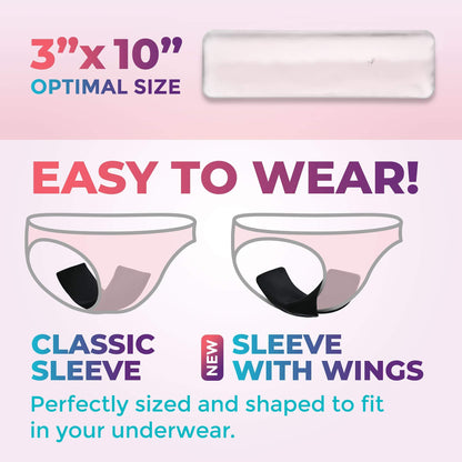 Reusable Perineal Ice Packs with Washable Sleeves - for Hemorrhoids, Postpartum Vaginal Pain