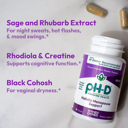 pH-D Feminine Health - Holistic Menopause Support - Oral Supplement with CON-CRET Concentrated Creatine