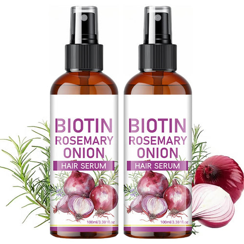 Yniquet 2PCS Onion Hair Growth Serum for Scalp & Hair Care, Onion Hair Care Spray for Hydrating, Onion & Rosemary Hair Growth Oil for Thinning Breakage 3.38 FL OZ (100ML)