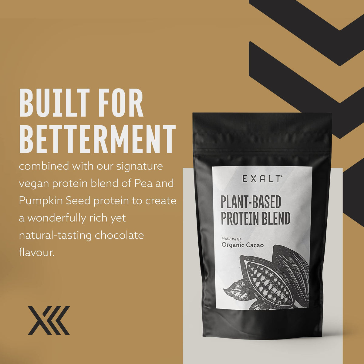 EXALT Vegan Protein Powder - 100% Plant-Based - Gluten Free - Keto Friendly