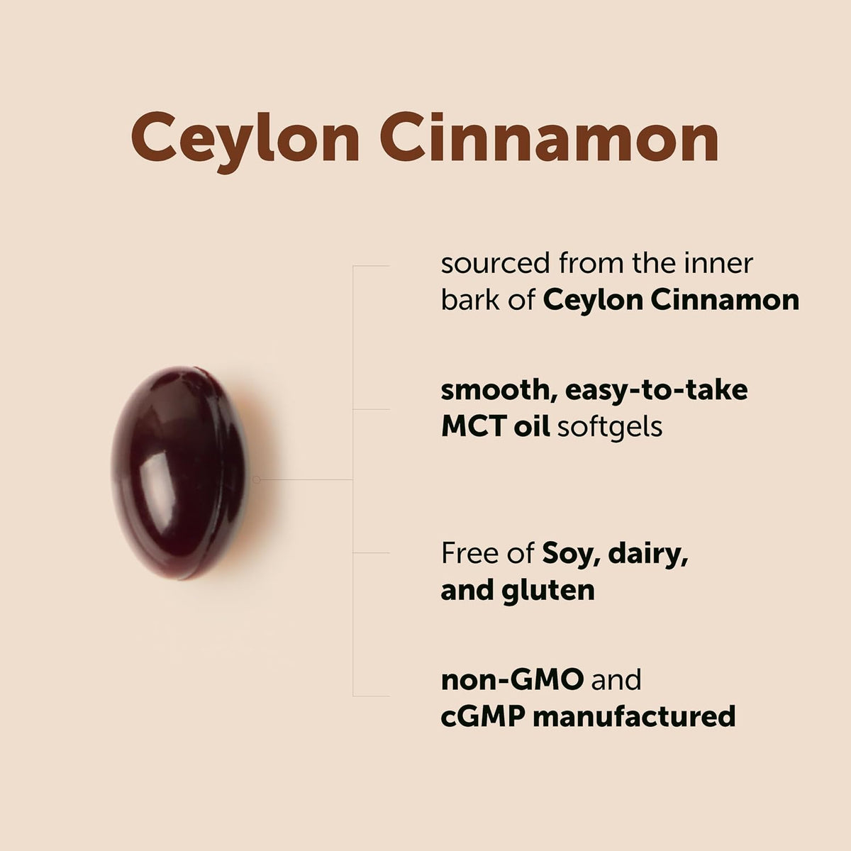 Micro Ingredients Ceylon Cinnamon, 300 Softgels - Cinnamon Supplements with MCT Oil - Non-GMO, Gluten Free - True Ceylon Cinnamon Supplements for Men & Women. Energy & Antioxidant Support*. Non-GMO, Gluten Free