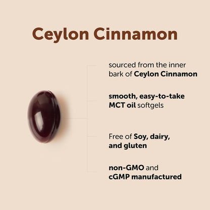 Micro Ingredients Ceylon Cinnamon, 300 Softgels - Cinnamon Supplements with MCT Oil - Non-GMO, Gluten Free - True Ceylon Cinnamon Supplements for Men & Women. Energy & Antioxidant Support*. Non-GMO, Gluten Free