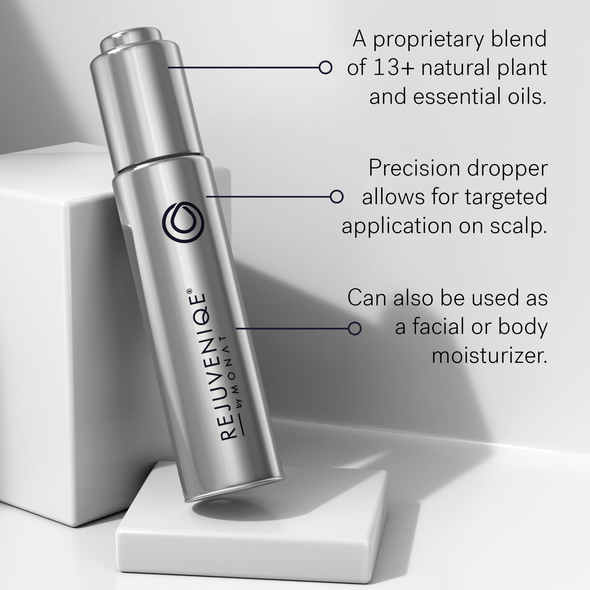 MONAT REJUVENIQE Oil - Multipurpose Hair & Skin Treatment - 13+ Natural Plant and Essential Oils - Hydrates, Strengthens, Reduces Frizz, Boosts Shine, and Provides Intense Hydration - 30ml (1.0 fl oz)