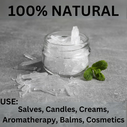 ZAVBE 1LB Menthol Crystal Mentha Arvensis Pure Natural in Resealable Bag USP Food Grade