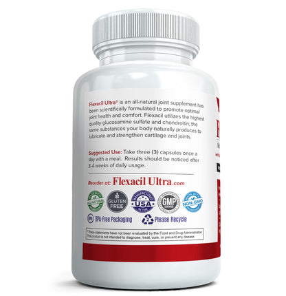 Flexacil Ultra (3 Bottles) Maximum Strength Joint Health & Support Supplement - Glucosami