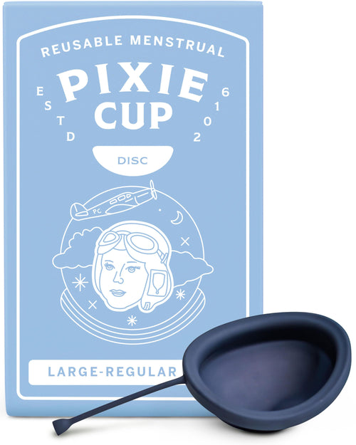 Pixie Soft Menstrual Disc - Ranked 1 for Most Soft Reusable Period Disc - Removable Stem