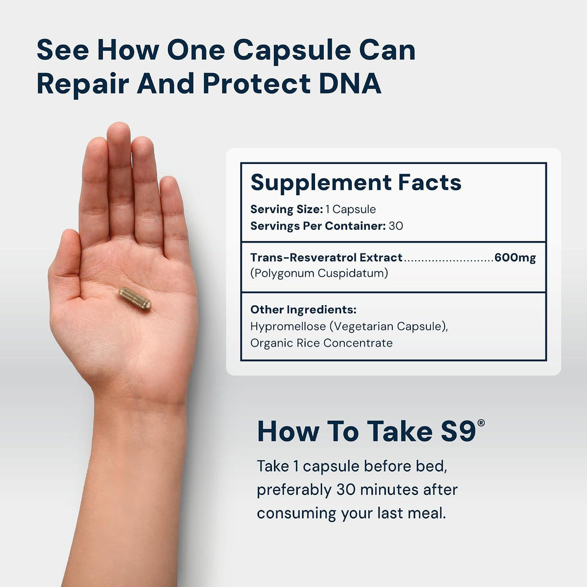 HPN S(9) Trans-Resveratrol for Antioxidant & Sirtuin Support, 30 Caps - Ultra-pure trans-resveratrol antioxidant formula supports sirtuin activity and healthy aging; 30 capsules.