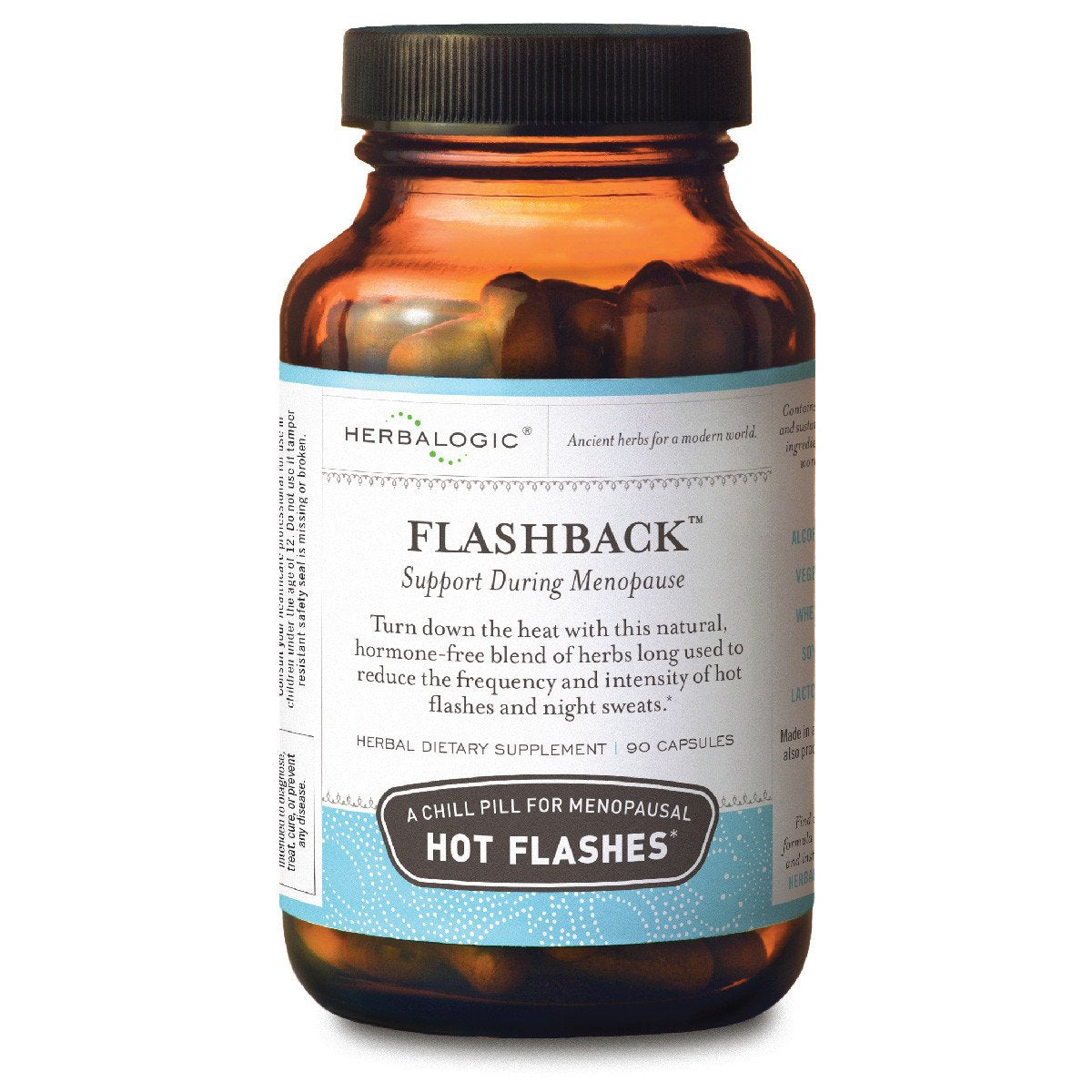 Herbalogic - Flashback Herb Capsules - Natural Relief for Menopausal Hot Flashes, Night Sweats, Sleeplessness