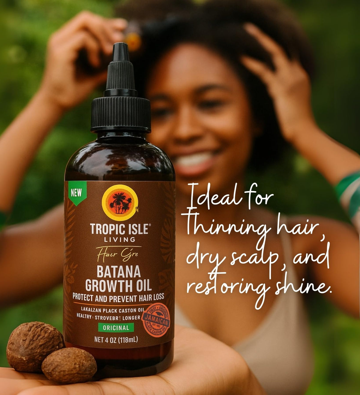 Tropic Isle Living Castor Oil for Hair Growth - 5x Jamaican Black Castor Oil Hair Food 4oz Bundle - Black Castor-Oil for Edges, Roots & Ends, Organic JBCO - Gift Set (5 Items)