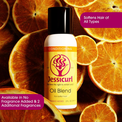 Jessicurl, Oil Blend, No Fragrance Added, 2 Fl oz. Hair Oil for Curly Hair and Frizz Control, Dry Hair Treatment, adds Softness and Shine, with Avocado, Jojoba and Coconut Oil
