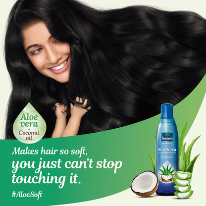 Parachute Advansed Aloe Vera Enriched Coconut Hair Oil - For Strong, Soft & Silky Hair - Deep Nourishment & Conditioning - All hair Types - 8.4 Fl.oz., Indian Hair Oil