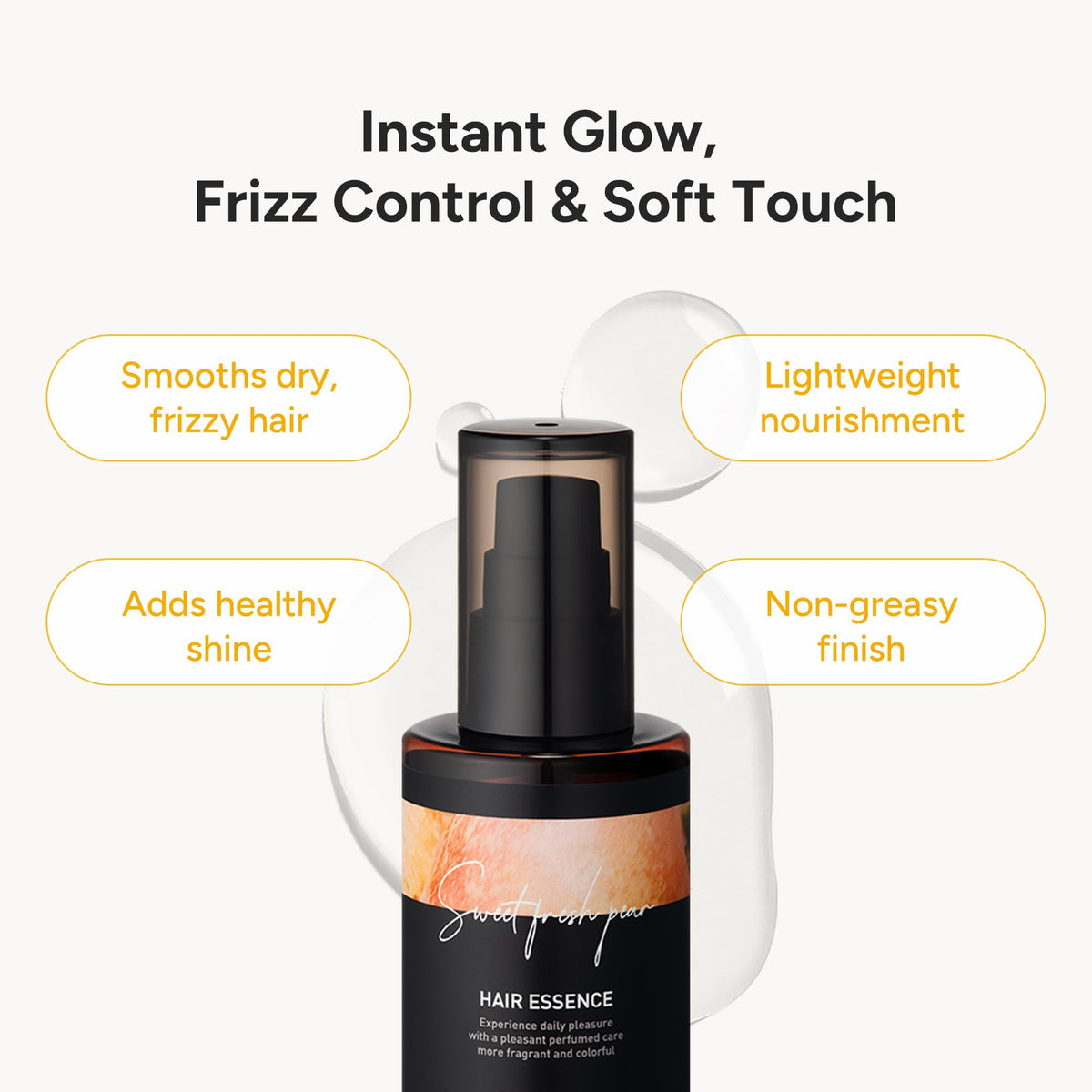 BANANAL 2-in-1 Hair Serum & Perfume Oil - Korean Hair Care, Moroccan Argan Oil & 12 Amino Acids for Dry Damaged Hair, Anti-Frizz Glass Hair Shine, Paraben-Free, Sweet Fresh Pear, 3.38 fl oz