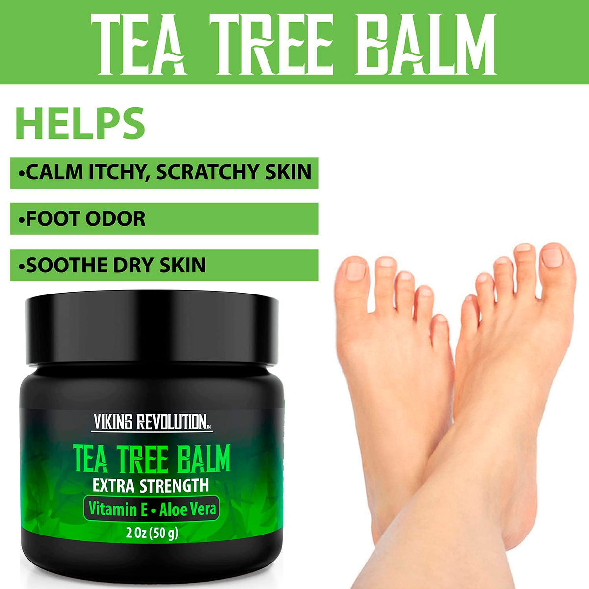 Viking Revolution Skin Cleaning Agent Tea Tree Kit for Men - Tea Tree Oil Set with Body