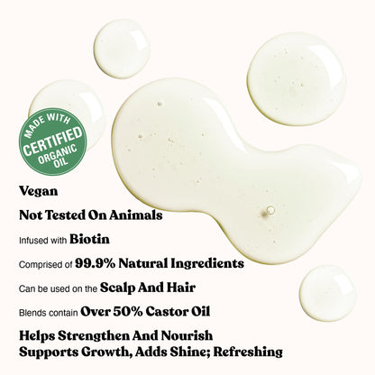 Red by Kiss Professional 99.9% Natural Hair Oil, Organic Vegan Oil Blend for Nourish & Refresh Hair, Biotin Infused, Moisturize Add Shine & Smooth Hair (Olive & Mint, 2.5 Fl Oz)