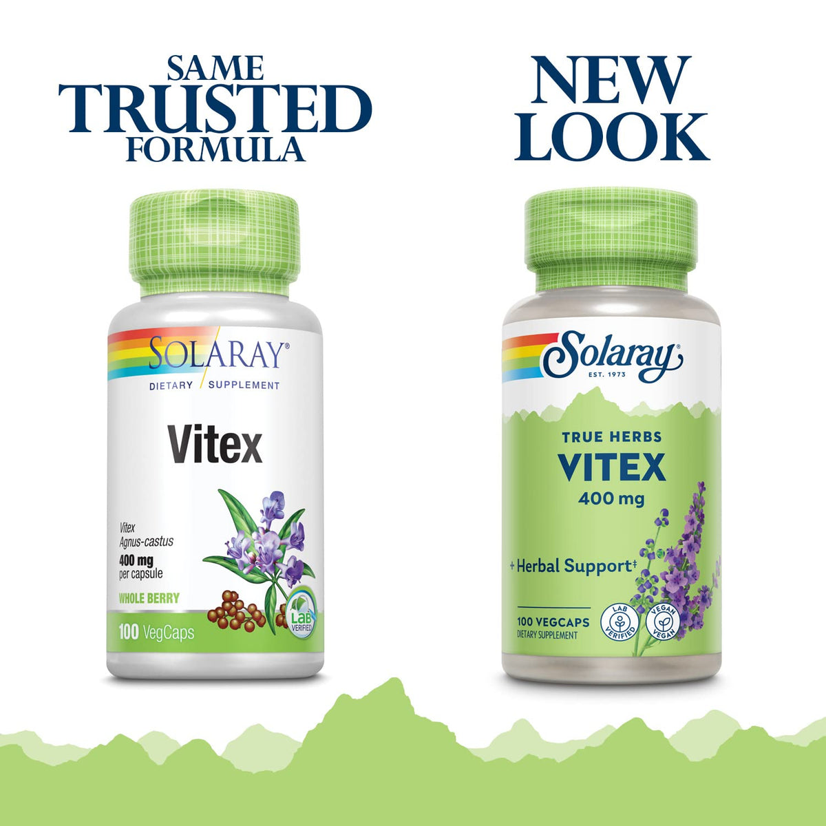 Solaray Vitex Berry 400mg - Womens Healthy Hormone Balance Formula - Menstruation & Menopause Support