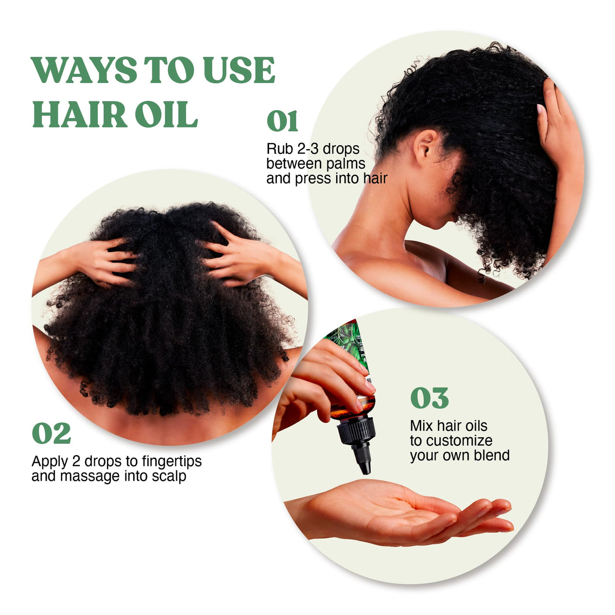 Red by Kiss Professional 99.9% Natural Hair Oil, Organic Vegan Oil Blend for Hair Growth & Refresh, Biotin Infused, Nourish & Add Shine & Smooth (Rosemary & Mint, 2.5 Fl Oz)