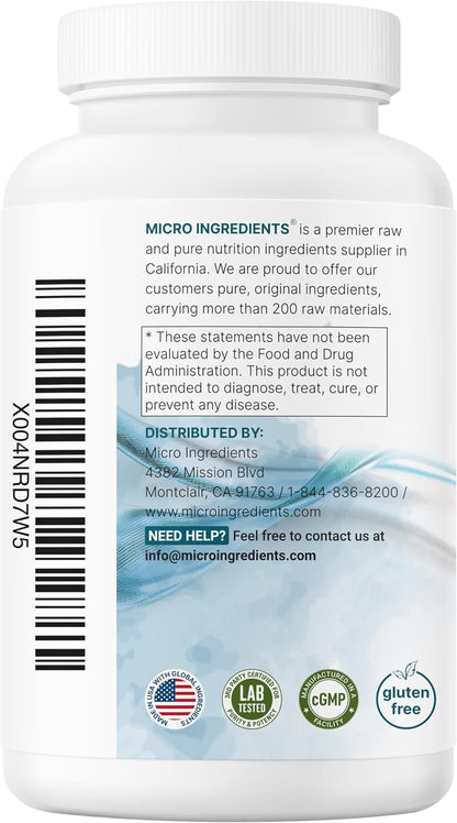 Pure Magnesium Citrate Supplements 500mg, 300 Capsules - Fat-Soluble Vitamin C Added - 100% Chelated - Only Active Ingredients